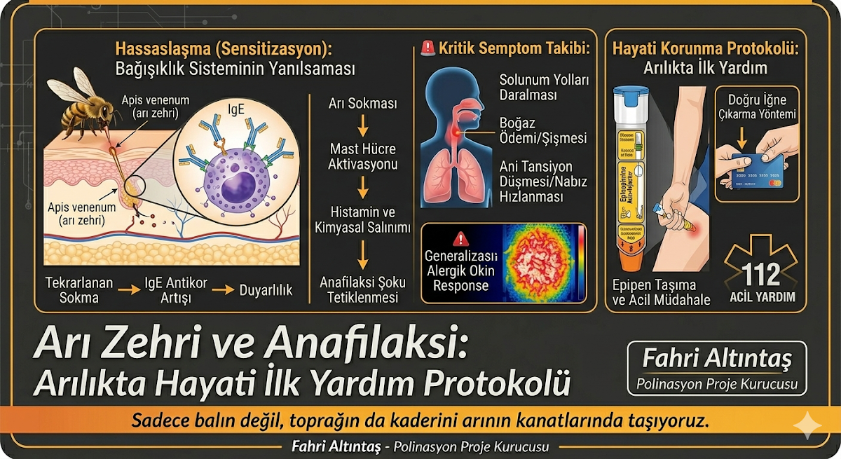 Arıcılar İçin Gizli Tehlike: Arı Zehri ve Anafilaksi Şoku — Polinasyon blog kapak görseli