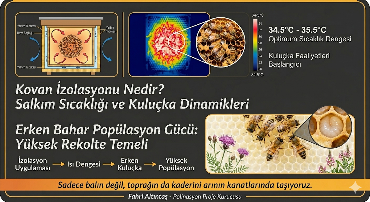 Kovan İzolasyonu Nedir? Erken Bahar Koloni Gücünü Artırmanın Teknik Yolları — Polinasyon blog kapak görseli