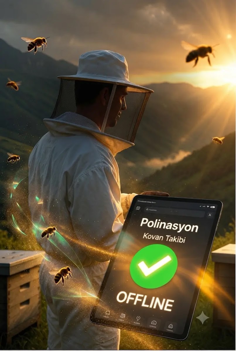 İnternetsiz Akıllı Arıcılık: Polinasyon ve Çevrimdışı Kovan Takibi — Polinasyon blog kapak görseli